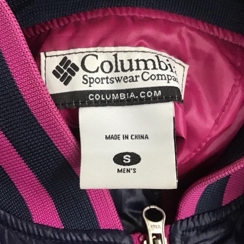 コロンビア Columbia ジャケット、上着 ジャンパー、ブルゾン S ロゴ、文字 桃 / ピンク / pink X 紺 / ネイビー / navy メンズ USED 古着 中古 10108377