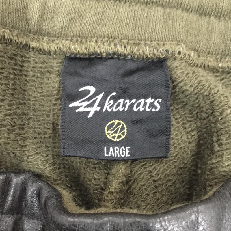 24カラッツ 24karats パンツ ショートパンツ ハーフパンツ ショートパンツ カジュアルパンツ バイカラー L 無地 黒 / ブラック / black X カーキ / カーキ / khaki メンズ USED 古着 中古 10108390