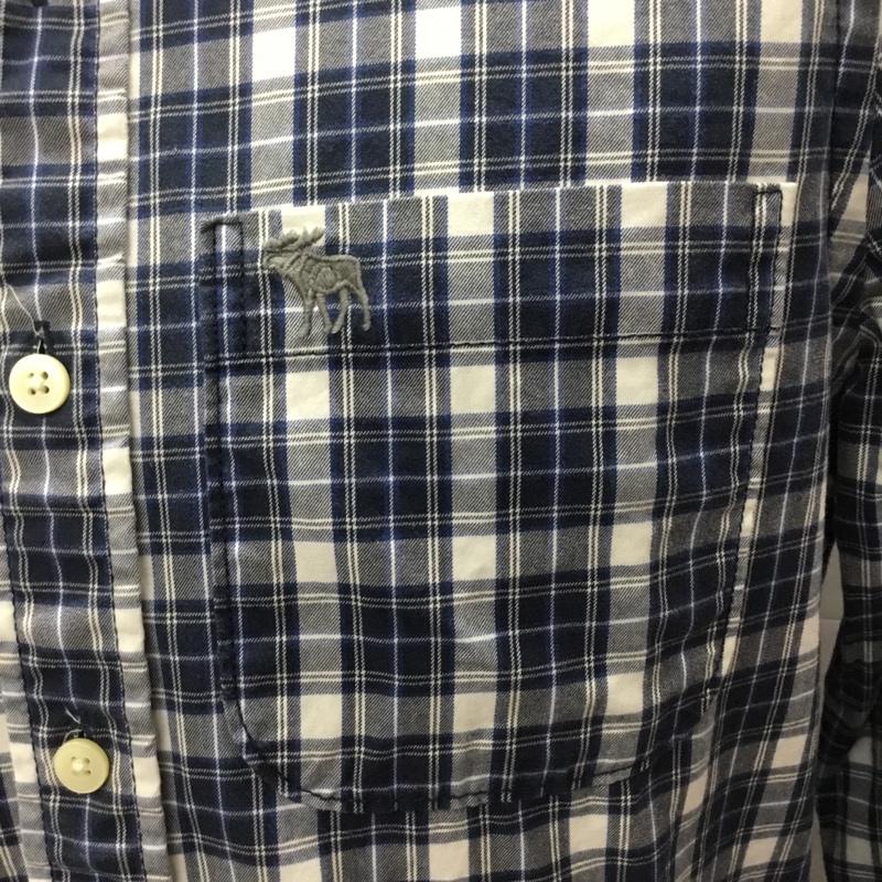 アバクロンビーアンドフィッチ ABERCROMBIE&FITCH シャツ、ブラウス 長袖 長袖シャツ カラーシャツ ポケットシャツ ボタンダウンシャツ チェックシャツ S メンズ USED 古着 中古 10108805