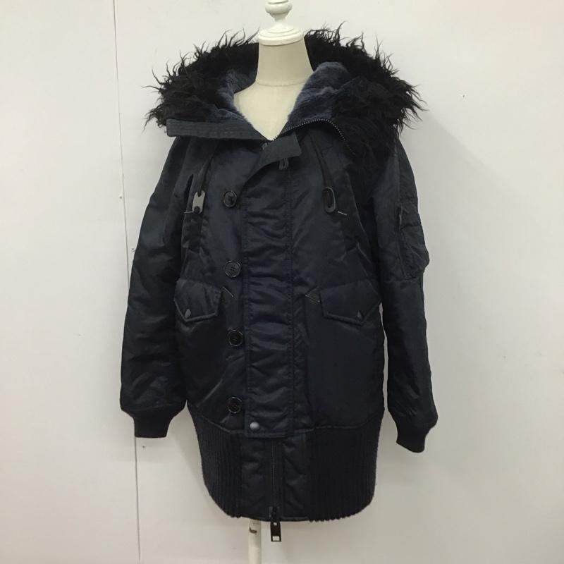 マウジー MOUSSY ジャケット、上着 ジャケット、ブレザー 0107aw30-6640 ミリタリージャケット ジップアップジャケット ナイロンジャケット 1 無地 紺 / ネイビー / navy レディース USED 古着 中古 10108825