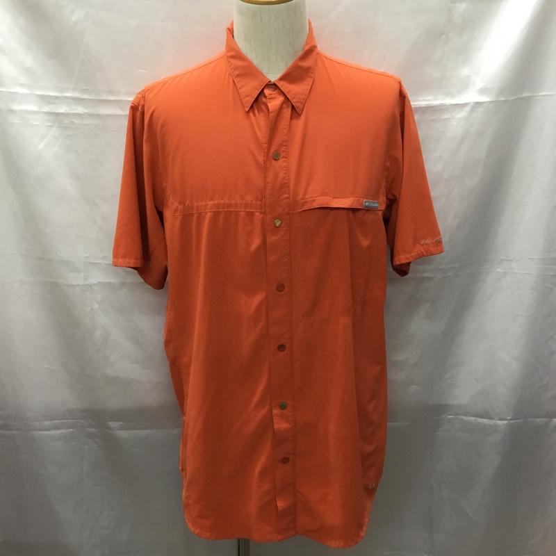 コロンビア Columbia シャツ、ブラウス 半袖 無地 橙 / オレンジ / orange メンズ USED 古着 中古 10108972