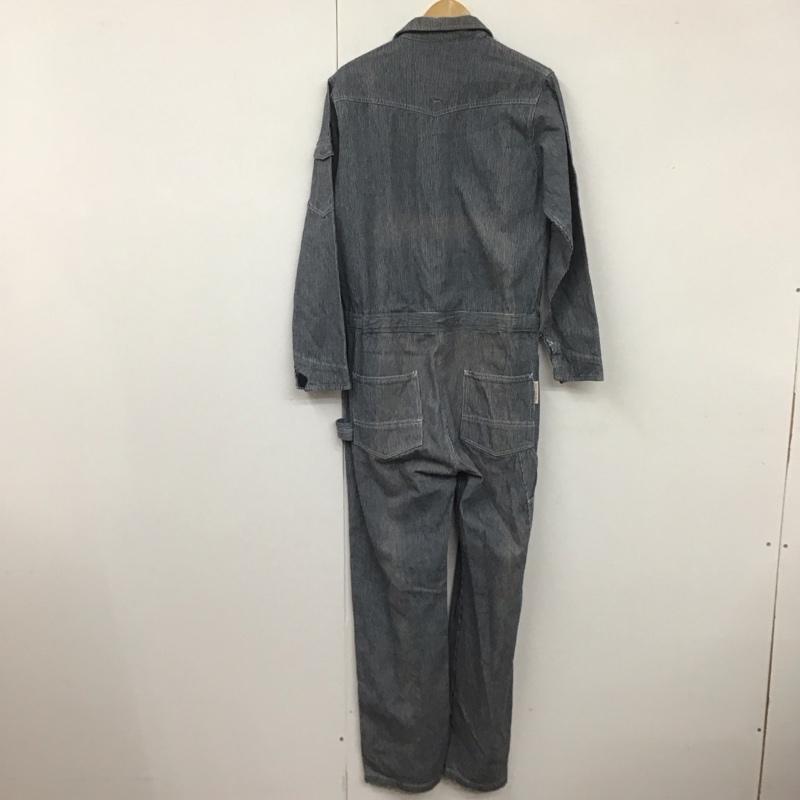 グレースエンジニアーズ GRACE ENGINEER S ワンピース・ドレス・オールインワン ワンピース・ドレス・オールインワン オールインワン つなぎ ワークパンツ カジュアルパンツ 長袖 ヒッコリー ストライプ 白 / ホワイト / white X 紺 / ネイビー / navy メンズ USED 古着 中古 10109120