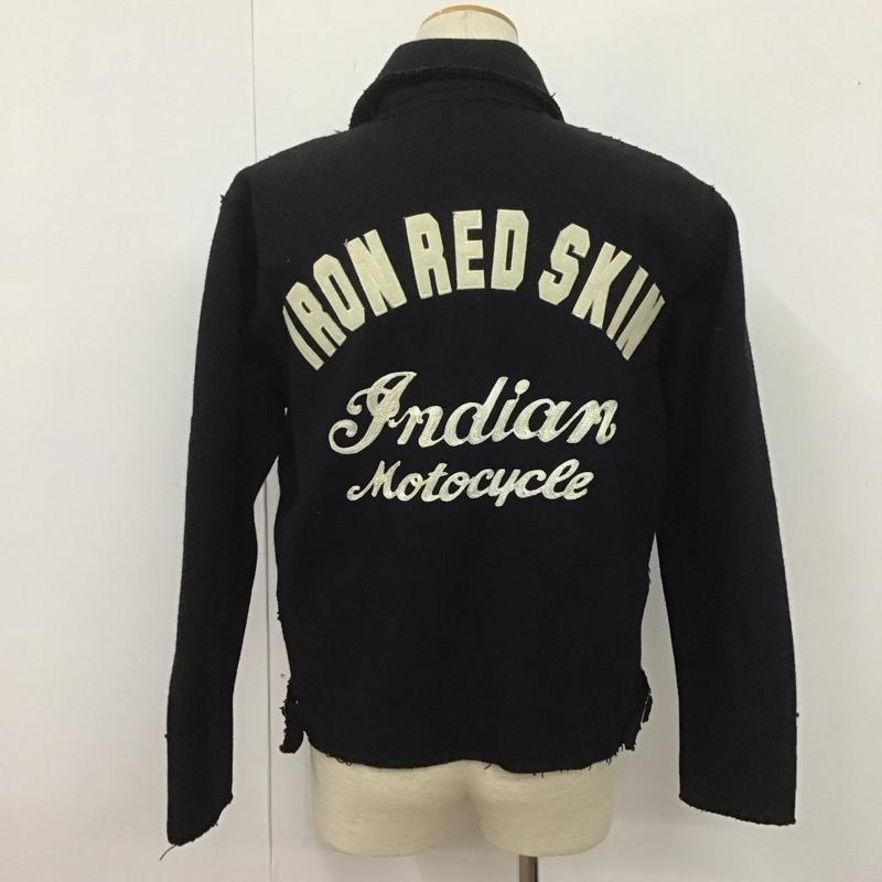 インディアンモトサイクル Indian Motocycle ジャケット、上着 ジャンパー、ブルゾン ｍ17222 ジップアップジャケット カットオフ アウター カラージャケット 38 無地 紺 / ネイビー / navy メンズ USED 古着 中古 10109137