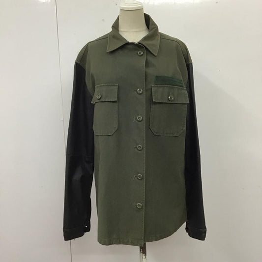マウジー MOUSSY ジャケット、上着 ジャケット、ブレザー 0104AW30-5700 袖レザー 1 無地 黒 / ブラック / black X カーキ / カーキ / khaki レディース USED 古着 中古 10109259