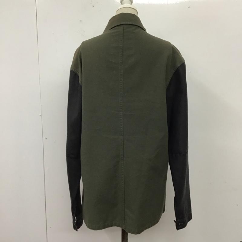 マウジー MOUSSY ジャケット、上着 ジャケット、ブレザー 0104AW30-5700 袖レザー 1 無地 黒 / ブラック / black X カーキ / カーキ / khaki レディース USED 古着 中古 10109259