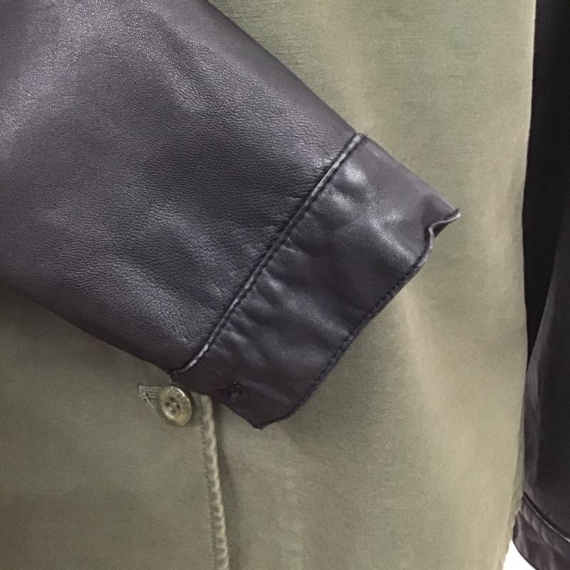 マウジー MOUSSY ジャケット、上着 ジャケット、ブレザー 0104AW30-5700 袖レザー 1 無地 黒 / ブラック / black X カーキ / カーキ / khaki レディース USED 古着 中古 10109259