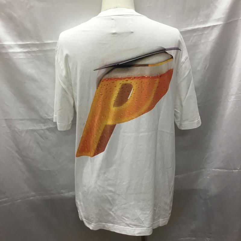 パレス PALACE Tシャツ 半袖 半袖カットソー プリントTシャツ クルーネックカットソー L プリント 白 / ホワイト / white メンズ USED 古着 中古 10109293