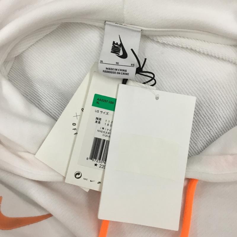オフホワイト Off-White パーカー 長袖 aa3257-100 フットボールコレクション パーカー フーディー プルオーバー 長袖スウェット コラボ XL ロゴ、文字 白 / ホワイト / white メンズ USED 古着 中古 10109317