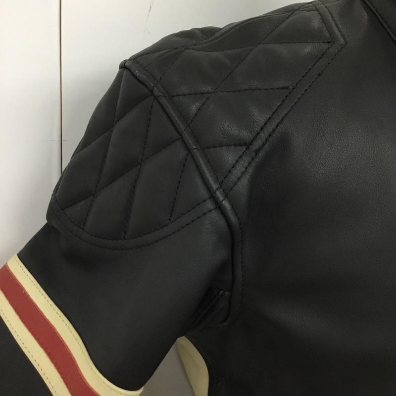 インディアン モーターサイクル INDIAN MOTORCYCLE ジャケット、上着 ジャンパー、ブルゾン レザージャケット ノーカラージャケット アウター シングルジャケット M ロゴ、文字 黒 / ブラック / black メンズ USED 古着 中古 10109373