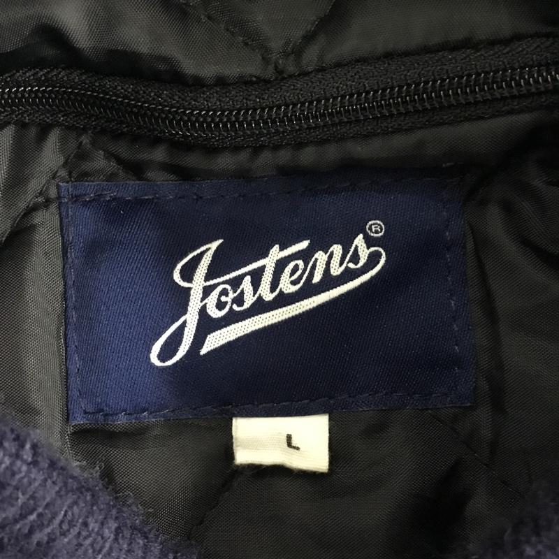 ジャスティンズ JOSTENS ジャケット、上着 ジャンパー、ブルゾン スタジャン アウター ジャンパー 前ボタンジャケット L ロゴ、文字 紺 / ネイビー / navy メンズ USED 古着 中古 10109403