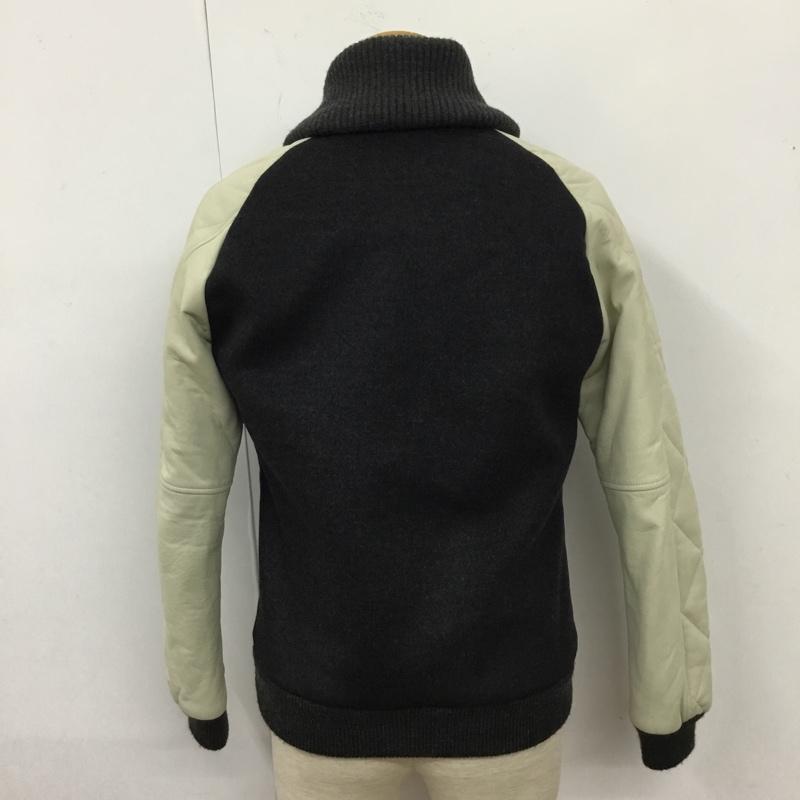 ウノピュウノウグァーレトレリラックス 1piu1uguale3 RELAX ジャケット、上着 ジャンパー、ブルゾン mrb025w 14AW 3WAPPENDOTSTUDIAMJKT アウター スタジャン L ロゴ、文字 白 / ホワイト / white X 灰 / グレー / gray メンズ USED 古着 中古 10109502