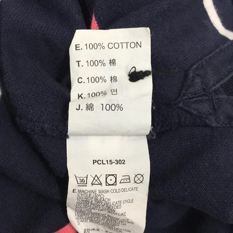 リーバイス Levi s ポロシャツ 半袖 ボーダー M ロゴ、文字 紺 / ネイビー / navy X 白 / ホワイト / white X 桃 / ピンク / pink メンズ USED 古着 中古 10109634