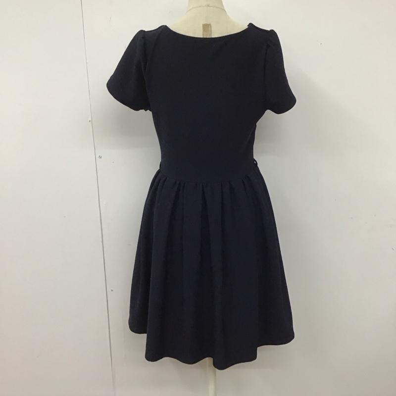 アースミュージックアンドエコロジー earth music&ecology ワンピース ひざ丈スカート 10142H61030 半袖 S  紺 / ネイビー / navy レディース USED 古着 中古 10109654