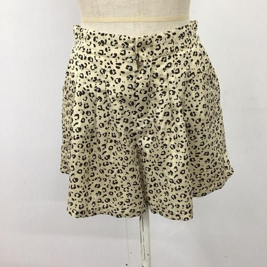 ローリーズファーム LOWRYS FARM パンツ ショートパンツ キュロット FREE ヒョウ柄・レオパード柄 ベージュ / ベージュ / beige X 黒 / ブラック / black レディース USED 古着 中古 10114069