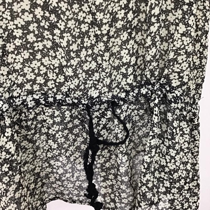 ページボーイ PAGEBOY ワンピース ミニスカート チュニック ドロスト M 花柄 黒 / ブラック / black X ベージュ / ベージュ / beige レディース USED 古着 中古 10114071