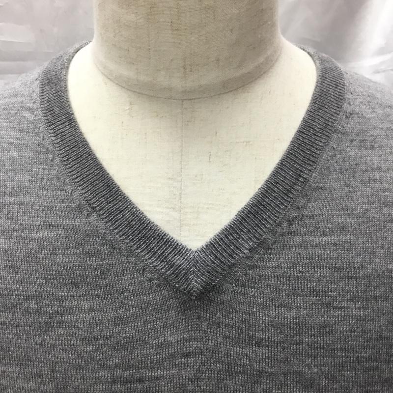 ミスタージェントルマン MR.GENTLEMAN ニット、セーター 長袖 長袖 M 無地 灰 / グレー / gray メンズ USED 古着 中古 10114312