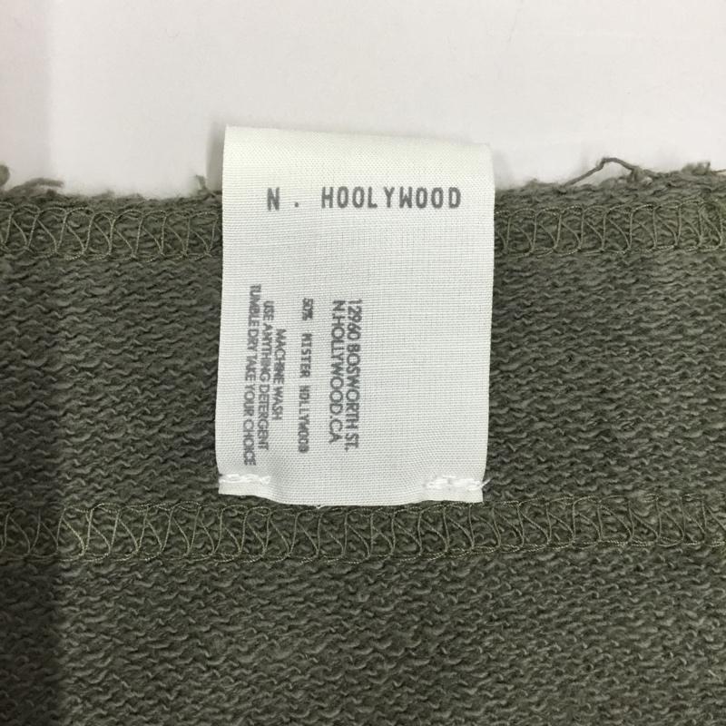 エヌハリウッド N.HOOLYWOOD カーディガン 長袖 長袖カーディガン 長袖カットソー ノーカラージャケット 前開カーディガン 38 無地 カーキ / カーキ / khaki メンズ USED 古着 中古 10114315