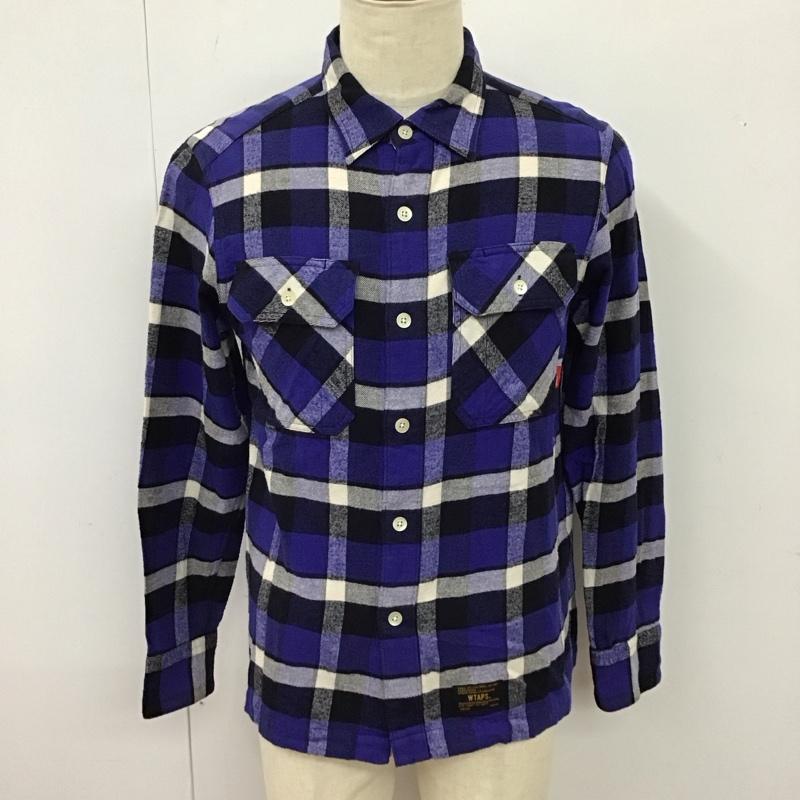 ダブルタップス WTAPS シャツ、ブラウス 長袖 長袖シャツ カラーシャツ ポケットシャツ 長袖カットソー チェックシャツ S メンズ USED 古着 中古 10114417