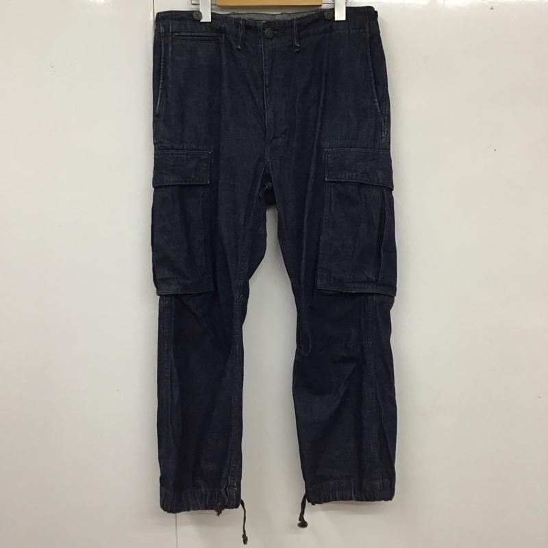 ダブルアールエル RRL パンツ デニム、ジーンズ デニムパンツ カーゴパンツ 32インチ 無地 インディゴ / インディゴ / Indigo メンズ USED 古着 中古 10118083