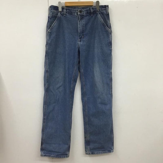 カーハート Carhartt パンツ デニム、ジーンズ デニムパンツ ワイドパンツ カーゴパンツ ワークパンツ 34 無地 インディゴ / インディゴ /  メンズ USED 古着 中古 10105586