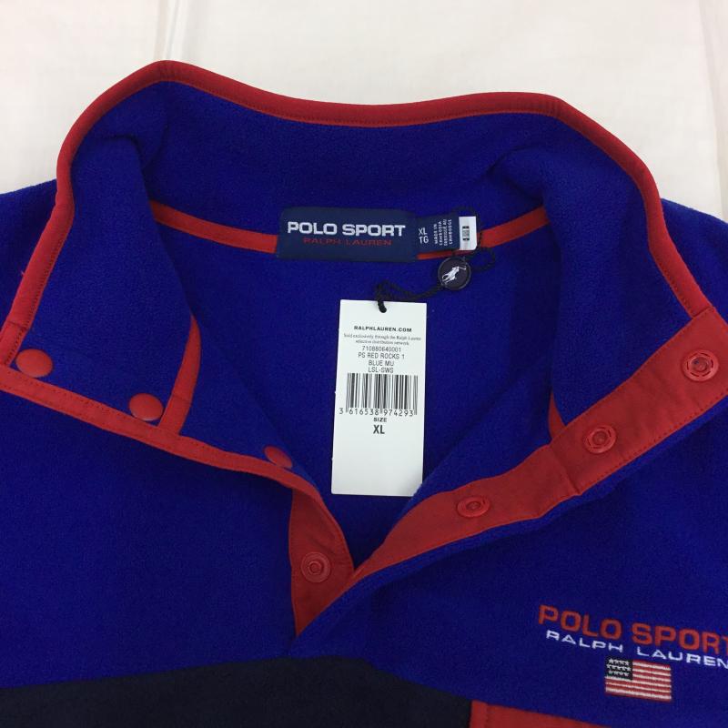 ポロスポーツラルフローレン POLOSPORT トップス トップス ポロスポーツ　フリースジャケット XL ロゴ、文字 青 / ブルー / X 赤 / レッド / X 紺 / ネイビー /  メンズ USED 古着 中古 10125242