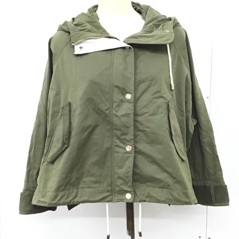 ザラウーマン ZARA WOMAN ジャケット、上着 ジャケット、ブレザー ジップアップジャケット フード付きジャケット アウター ミリタリー S 無地 カーキ / カーキ /  レディース USED 古着 中古 10125245