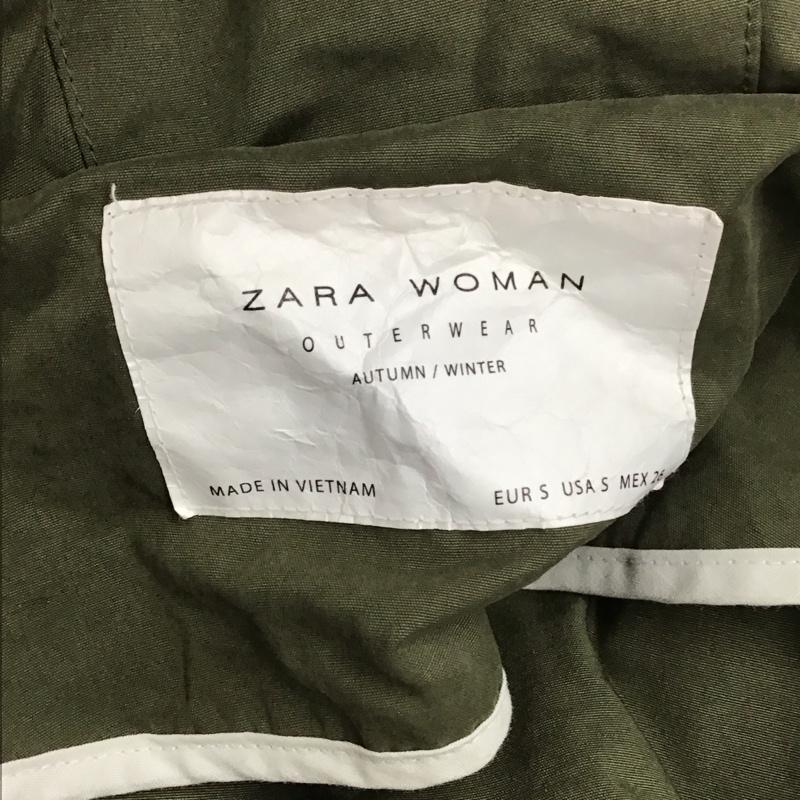 ザラウーマン ZARA WOMAN ジャケット、上着 ジャケット、ブレザー ジップアップジャケット フード付きジャケット アウター ミリタリー S 無地 カーキ / カーキ /  レディース USED 古着 中古 10125245
