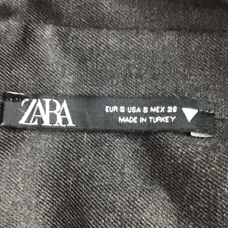 ザラ ZARA シャツ、ブラウス 長袖 長袖シャツ 無地シャツ カラーシャツ ショート丈 S 無地 灰 / グレー /  レディース USED 古着 中古 10125246