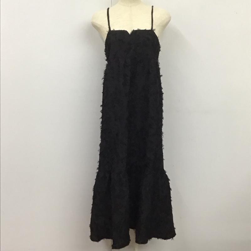 アルシーヴ archives ワンピース ロングスカート ノースリーブワンピース ロングスカート フレアスカート M 総柄 黒 / ブラック /  レディース USED 古着 中古 10125248