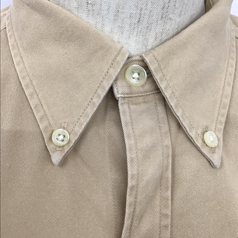 ラルフローレン RALPHLAUREN シャツ、ブラウス 長袖 長袖シャツ 無地シャツ カラーシャツ ボタンダウンシャツ ロゴ、文字 ベージュ / ベージュ /  レディース USED 古着 中古 10125249
