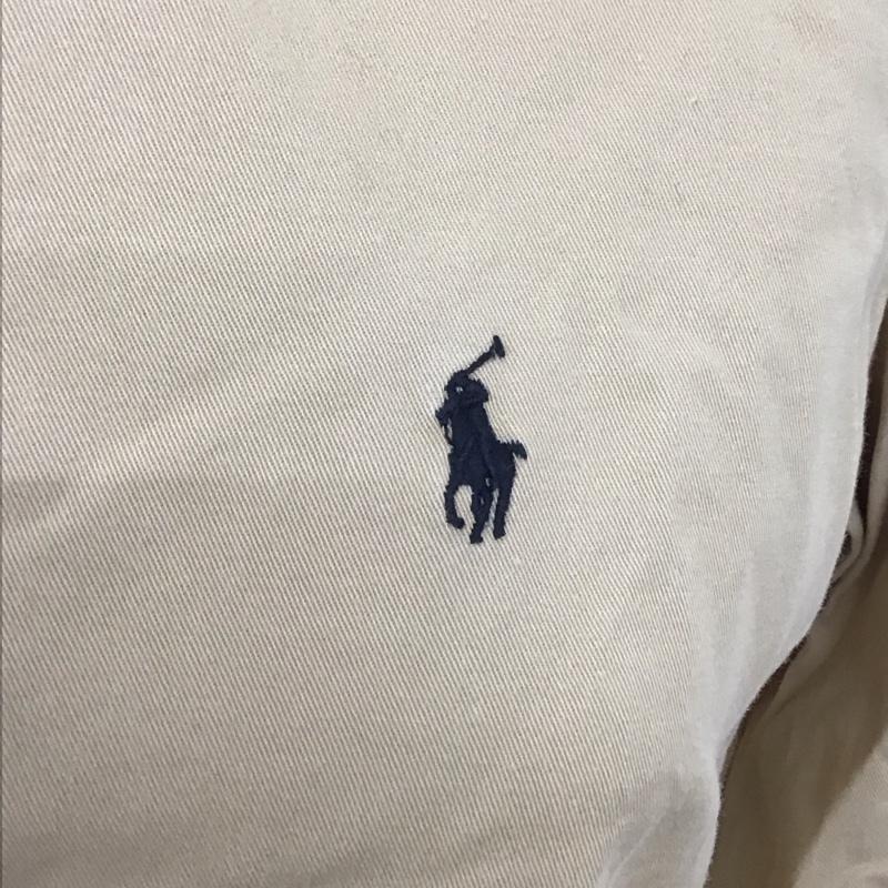 ラルフローレン RALPHLAUREN シャツ、ブラウス 長袖 長袖シャツ 無地シャツ カラーシャツ ボタンダウンシャツ ロゴ、文字 ベージュ / ベージュ /  レディース USED 古着 中古 10125249
