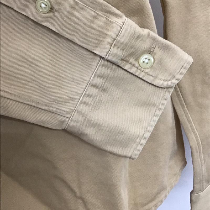 ラルフローレン RALPHLAUREN シャツ、ブラウス 長袖 長袖シャツ 無地シャツ カラーシャツ ボタンダウンシャツ ロゴ、文字 ベージュ / ベージュ /  レディース USED 古着 中古 10125249