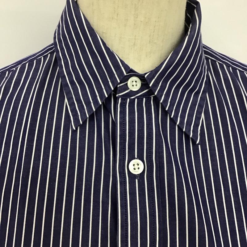 ラルフローレン RALPHLAUREN シャツ、ブラウス 長袖 長袖シャツ ストライプシャツ カラーシャツ ストライプ 紺 / ネイビー /  レディース USED 古着 中古 10125250