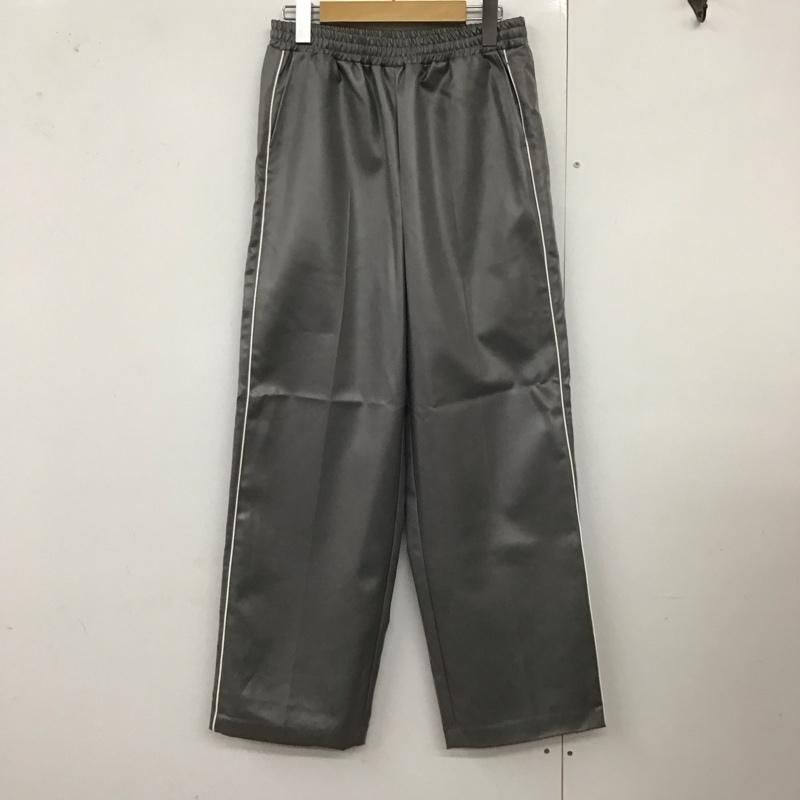 ジーナシス JEANASIS パンツ ワークパンツ、ペインターパンツ js050918mw サイドラインレザー風パンツ ワイドパンツ FREE 無地 灰 / グレー /  レディース USED 古着 中古 10125261