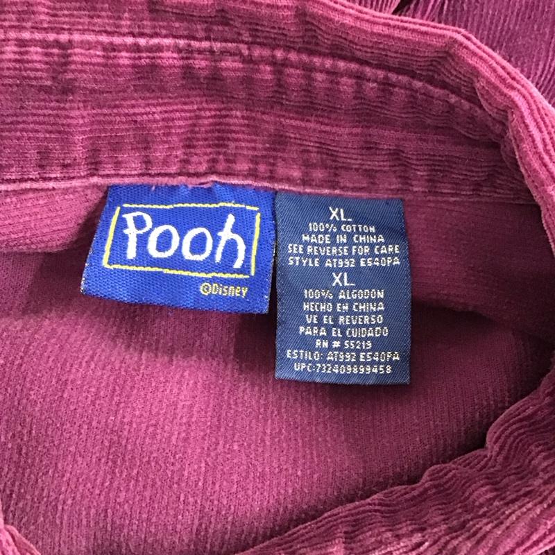 古着 USED シャツ、ブラウス 長袖 長袖シャツ 無地シャツ カラーシャツ コーデュロイシャツ ディズニー XL 刺繍 紫 / パープル /  レディース USED 古着 中古 10125270