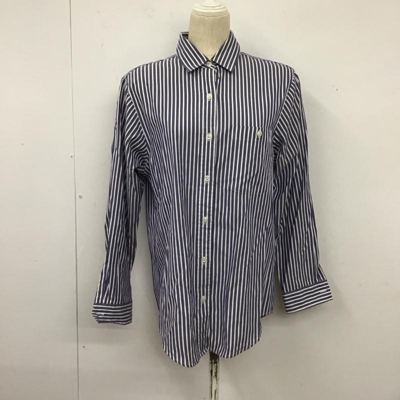 エルエルビーン L.L.Bean シャツ、ブラウス 長袖 長袖シャツ ストライプシャツ カラーシャツ 70s 8 ストライプ 白 / ホワイト / X 青 / ブルー /  レディース USED 古着 中古 10125271