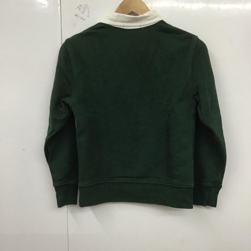 ポロラルフローレン POLO RALPH LAUREN カットソー 長袖 長袖カットソー カラーシャツ ポロシャツ スウェット M ロゴ、文字 緑 / グリーン /  ボーイズ USED 古着 中古 10125273