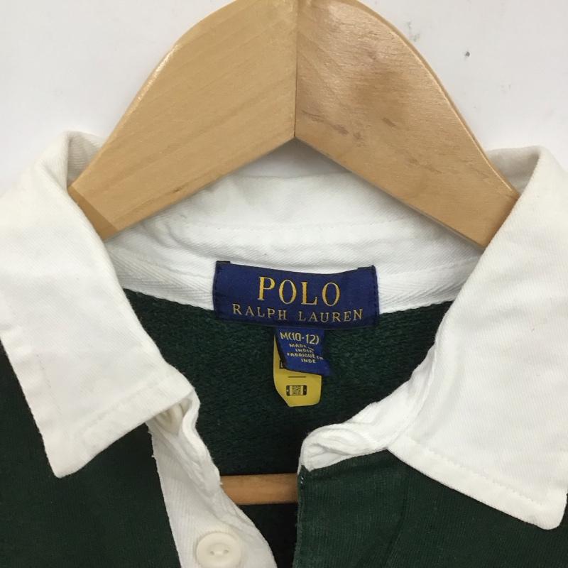 ポロラルフローレン POLO RALPH LAUREN カットソー 長袖 長袖カットソー カラーシャツ ポロシャツ スウェット M ロゴ、文字 緑 / グリーン /  ボーイズ USED 古着 中古 10125273
