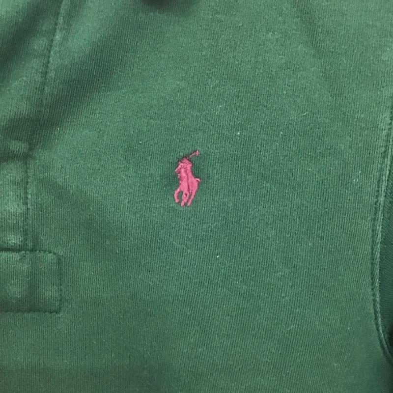 ポロラルフローレン POLO RALPH LAUREN カットソー 長袖 長袖カットソー カラーシャツ ポロシャツ スウェット M ロゴ、文字 緑 / グリーン /  ボーイズ USED 古着 中古 10125273