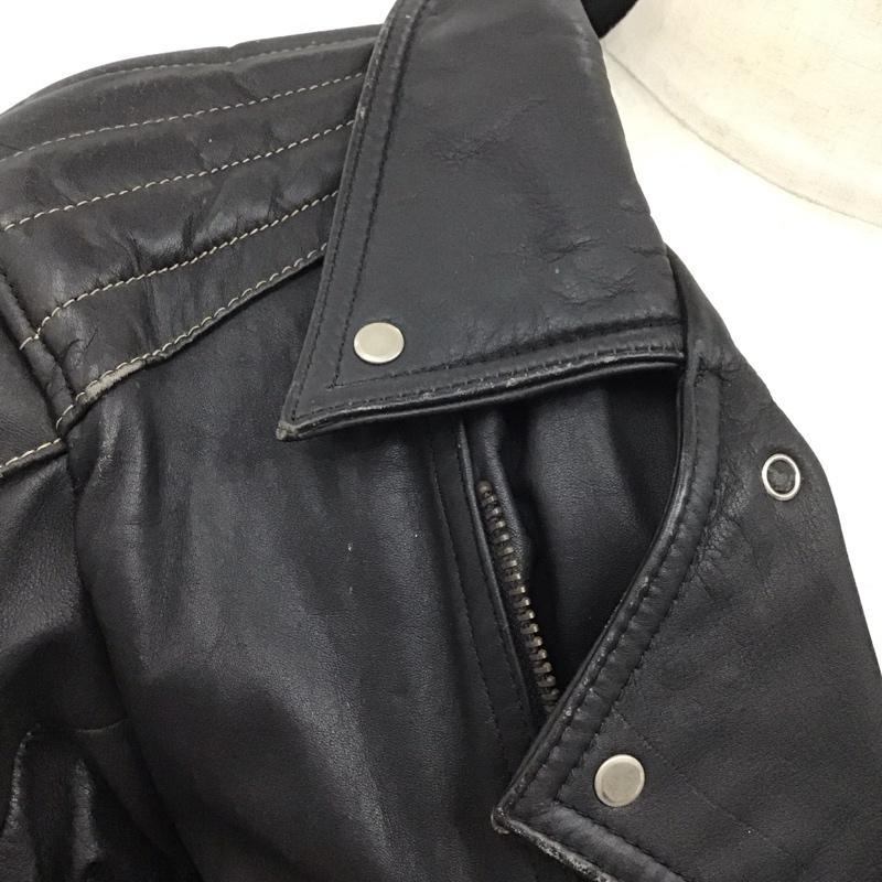 イエローコーン YeLLOW CORN ジャケット、上着 ジャケット、ブレザー ジップアップジャケット アウター 古着 レザージャケット 無地 黒 / ブラック /  メンズ USED 古着 中古 10125287