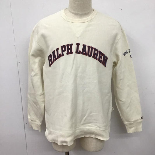 ラルフローレン RALPHLAUREN トレーナー 長袖 長袖トレーナー スウェット クルーネック プルオーバー ロゴ、文字 白 / ホワイト /  メンズ USED 古着 中古 10125288