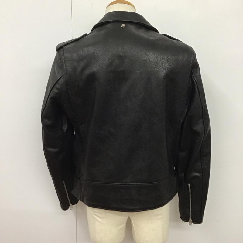 ショット schott ジャケット、上着 ジャケット、ブレザー レザージャケット ジップアップジャケット アウター 42 無地 黒 / ブラック /  メンズ USED 古着 中古 10125289