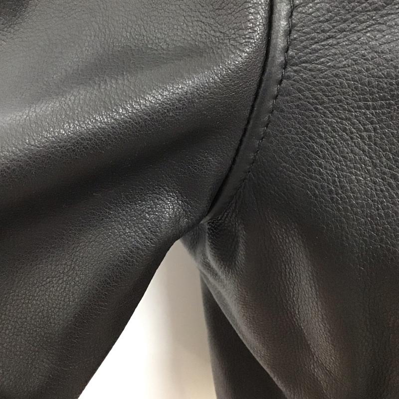 ショット schott ジャケット、上着 ジャケット、ブレザー レザージャケット ジップアップジャケット アウター 42 無地 黒 / ブラック /  メンズ USED 古着 中古 10125289