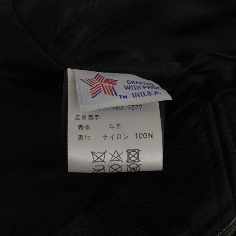 ショット schott ジャケット、上着 ジャケット、ブレザー レザージャケット ジップアップジャケット アウター 42 無地 黒 / ブラック /  メンズ USED 古着 中古 10125289