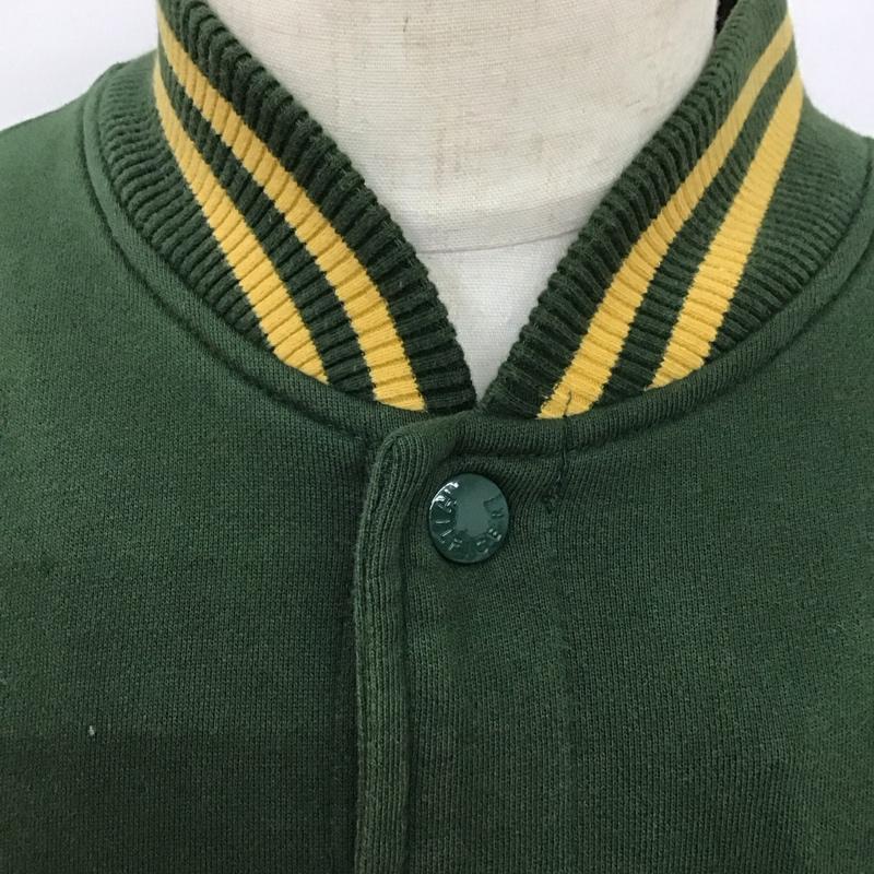 トミーヒルフィガー TOMMY HILFIGER ジャケット、上着 ジャケット、ブレザー 長袖ジャケット アウター 前ボタン ノーカラー L ロゴ、文字 緑 / グリーン /  メンズ USED 古着 中古 10125291