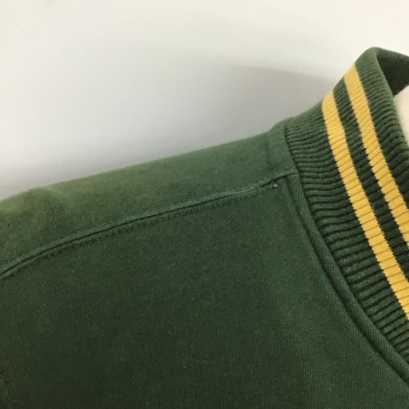 トミーヒルフィガー TOMMY HILFIGER ジャケット、上着 ジャケット、ブレザー 長袖ジャケット アウター 前ボタン ノーカラー L ロゴ、文字 緑 / グリーン /  メンズ USED 古着 中古 10125291