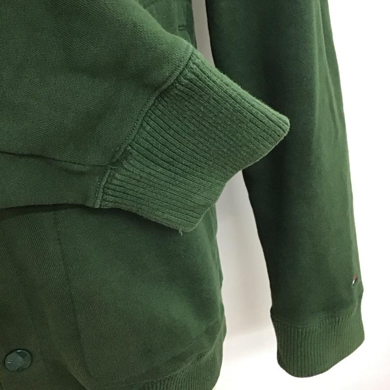 トミーヒルフィガー TOMMY HILFIGER ジャケット、上着 ジャケット、ブレザー 長袖ジャケット アウター 前ボタン ノーカラー L ロゴ、文字 緑 / グリーン /  メンズ USED 古着 中古 10125291
