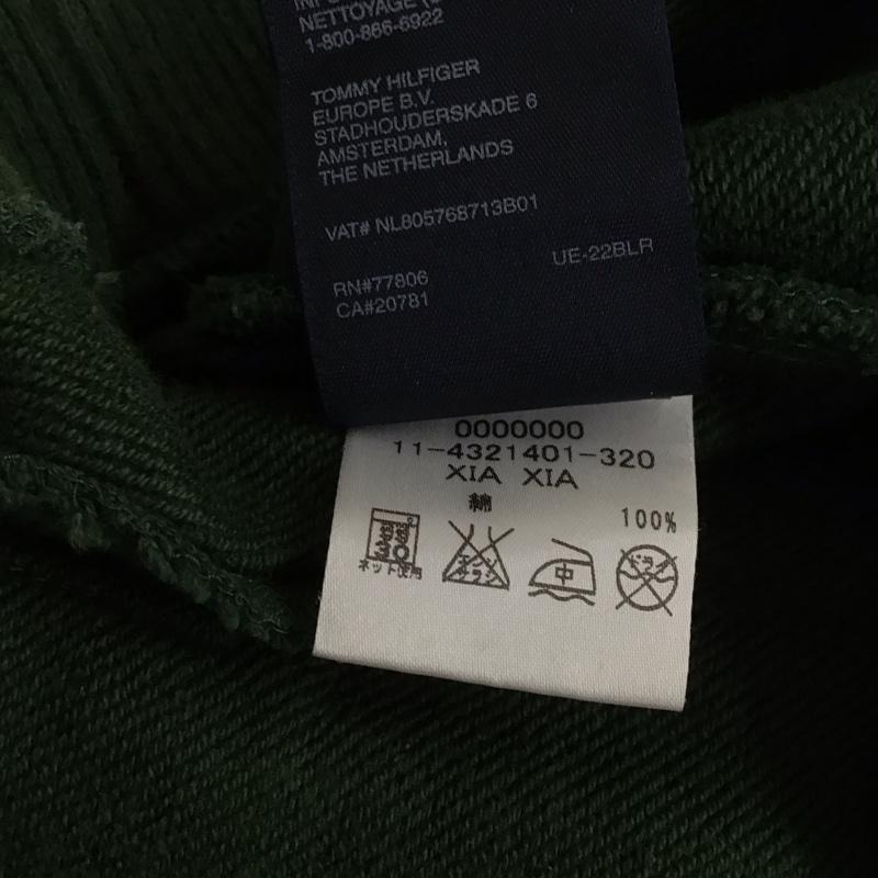 トミーヒルフィガー TOMMY HILFIGER ジャケット、上着 ジャケット、ブレザー 長袖ジャケット アウター 前ボタン ノーカラー L ロゴ、文字 緑 / グリーン /  メンズ USED 古着 中古 10125291
