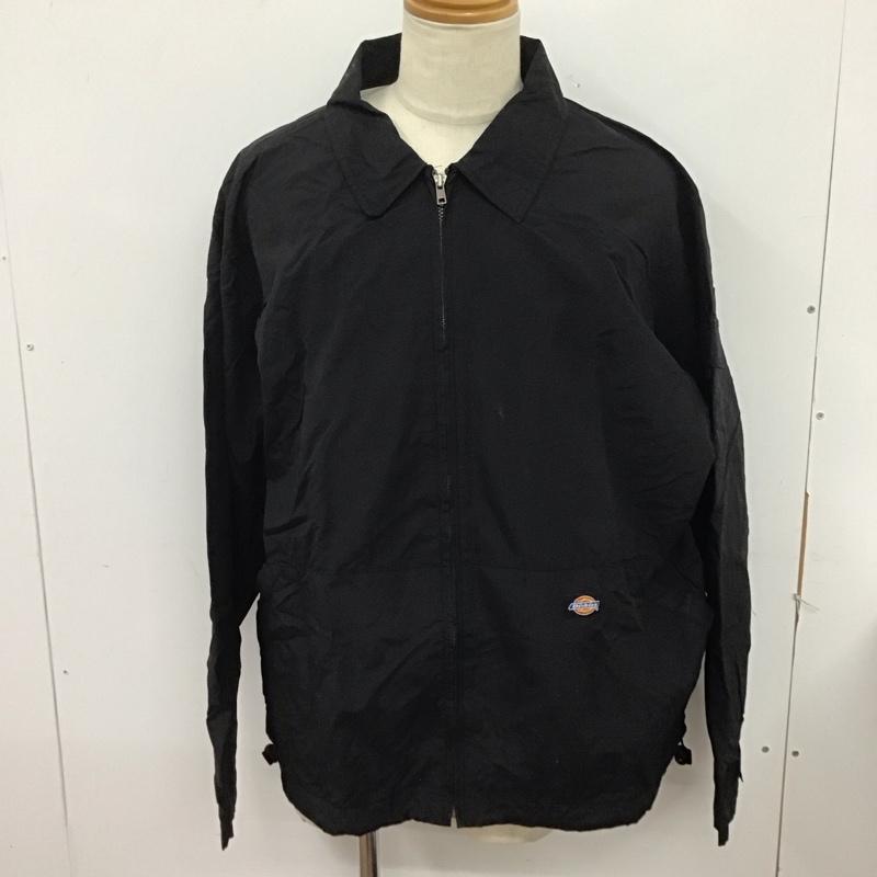 ディッキーズ Dickies ジャケット、上着 ジャンパー、ブルゾン ジップアップジャケット カラージャケット アウター XL 無地 黒 / ブラック /  メンズ USED 古着 中古 10125299