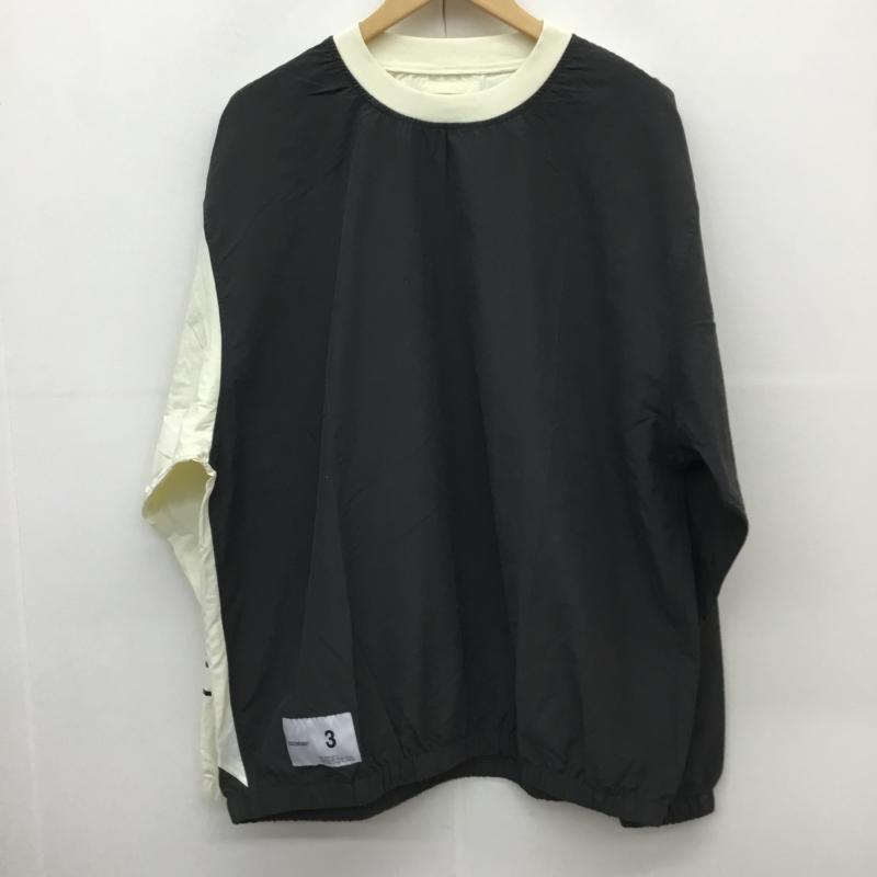 ディセンダント DESCENDANT ジャケット、上着 ジャンパー、ブルゾン NYLON SMOCK　ナイロン　スモック　ディセンダント 3 ロゴ、文字 X プリント X 無地 チャコールグレー / チャコールグレー / X アイボリー / アイボリー /  メンズ USED 古着 中古 10125302